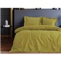Parure de lit - 1 housse de couette 220 x 240 cm + 2 taies d'oreiller 60 x 60 cm - Satiné 100% coton - Vert