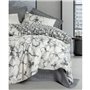 Parure de lit - 1 housse de couette 220 x 240 cm + 2 taies d'oreiller 60 x 60 cm - 100% coton ranforcé - Anthracite