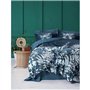 Parure de lit - 1 housse de couette 220 x 240 cm + 2 taies d'oreiller 60 x 60 cm - Satiné 100% coton - Vert