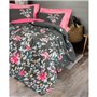 Parure de lit - 1 housse de couette 220 x 240 cm + 2 taies d'oreiller 60 x 60 cm - 100% coton ranforcé - Rose