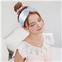 IYOU Ensemble de masques de sommeil en soie avec bandeaux et chouchous pour cheveux en soie de mûrier - Bleu - Masque occultant 