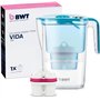 BWT VIDA Pétrole filtre eau | carafe filtrante | 1 cartouche au magnésium | fontaine a eau | potable