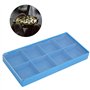 DAUERHAFT Boîte de rangement pour pièces d'horlogerie en plastique, 8 grilles Organisateur de pièces d'horlogerie bleu, plateau 