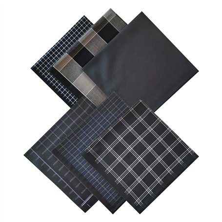 DHSUN Lot de 6 mouchoirs en tissu pour homme
