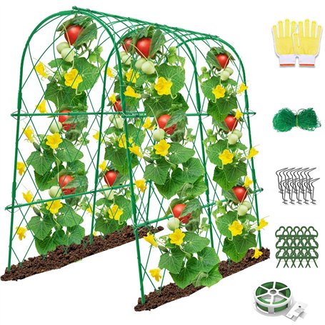 Grande grille de concombre de jardin en métal de 5 m avec treillis pour plantes grimpantes