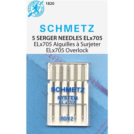 Euro-Notions ELX705 Surjeteuse aiguilles - taille 12/80 5/Pkg