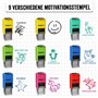 Trodat edy FIX Tampon de motivation pour enseignants et éducateurs, kit de tampons de motivation - 1 motif abeille fluide allema