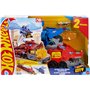 Hot Wheels Transporteur 2 en 1 Dragons City avec 2 transporteurs Dragons et 2 Voitures Miniatures, Un Grand Dragon et Un Dragon 