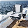 VEVOR Siège de bateau à dossier bas, chaise de bateau de pêche pliable avec coussin en éponge épais et cuir PVC imperméable, cha