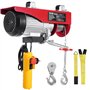 VEVOR Palan Électrique, Charge Double Câble 400 kg, Télécommande Filaire 4,2 m, Hauteur Levage à Câble Simple 12 m, Élingue Simp