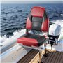 VEVOR Siège de bateau à dossier haut, chaise de bateau de pêche pliable avec coussin en éponge épais et cuir PVC imperméable, ch
