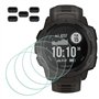 MTHGH Protection Écran pour Garmin Instinct/Instinct (Solar) Tactical Verre Trempé [4 pièces]+ Bouchons anti-poussière 5 pièces