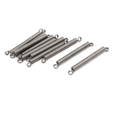 sourcing map Ressort de Traction Ressort de Tension Ressorts d'Extension 0.5mmx3mmx30mm 304 Inoxydable Acier Argenté 10pcs