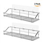 Oriware Adhésif Transparent pour Panier de Douche et Etagère de Salle de Bain et Porte-rouleau de Cuisine avec Etagère [2 Pièces