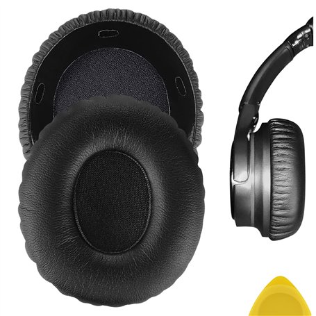 Geekria QuickFit Coussinets de rechange en cuir protéiné pour casque Sony MDR-10RC (Noir)