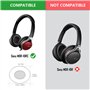 Geekria QuickFit Coussinets de rechange en cuir protéiné pour casque Sony MDR-10RC (Noir)