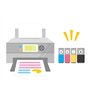 Pack 5 cartouche d'encre Qualité Premium PGI 550 XL Black CLI 551 XL Black Cyan Magenta Yellow / pour imprimante CANON MG 5450 5
