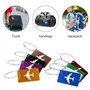 8pcs Etiquettes Bagage en Aluminium - Etiquette Valise Avion avec Cordon Inox - Etiquette Bagage Valise pour Voyage en Avion, Va