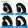 Geekria Couvre-bandeau compatible avec les casques de jeu Turtle Beach Elite PRO, Ear Force Stealth 600, Stealth 700, Pièce de r