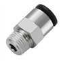 Heschen connexions rapides, PC6-01, 6mm Push In Joint, Thread Male 1/8, connecteur pneumatique Quick Fittings, 10 pièces