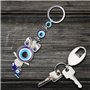 Oeil du Mal Bleu Hibou Porte-clés Porte-clés Tenture Murale Ornement Turc amulette en Verre Charme Pendentif bénédiction Crafts 