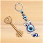 Oeil du Mal Bleu Hibou Porte-clés Porte-clés Tenture Murale Ornement Turc amulette en Verre Charme Pendentif bénédiction Crafts 