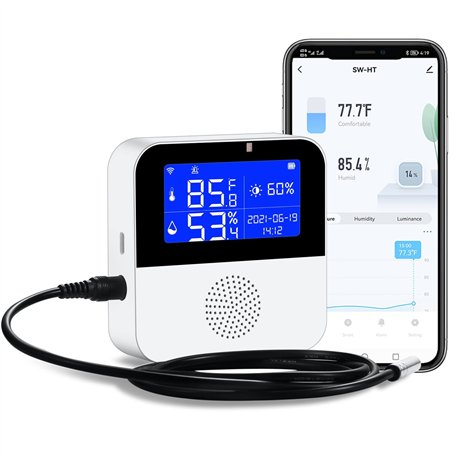 Capteur de température WiFi avec échantillon externe étanche
