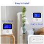Capteur de température WiFi avec échantillon externe étanche, moniteur d'humidité intelligent Tuya avec écran LCD rétroéclairé, 
