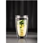 Set 2 gobelets BODUM - Pavina To Go - Double paroi plastique - Couvercle hermétique - 40 cl - Transparent