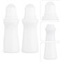 Hehglng Lot de 4 flacons à bille vides rechargeables en plastique avec bille roulante - Blanc - 75 ml