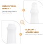 Hehglng Lot de 4 flacons à bille vides rechargeables en plastique avec bille roulante - Blanc - 75 ml