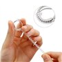 Ajusteur de Taille de Bague,12 pièces Reducteur de Bague Invisible pour Bagues Trop Grande Ajusteurs en Corde Torsadée en Silico