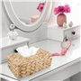 Boîte à mouchoirs en rotin tissé à la main - Rectangulaire - Pour salle à manger, bureau, voiture, salle de bain