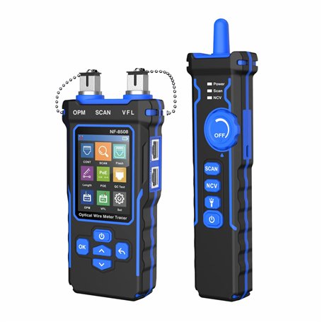 NF-8508 9 in 1 Multifunctional Network Cable Tester Optical Wire Tracer Optical Fibre Power Meter NCV Function Li-ion Battery US