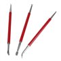 3 Pcs en Cuir Artisanat Outil DIY Sculpture Stylus Outil Modélisation Épissage Gaufrage Cuillère Outil De Sculpture Kit Dotting 