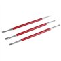 3 Pcs en Cuir Artisanat Outil DIY Sculpture Stylus Outil Modélisation Épissage Gaufrage Cuillère Outil De Sculpture Kit Dotting 