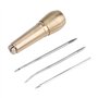 3 Pcs Aiguilles À Coudre Curvées En Cuir De Perçage Aléatoire Outils En Cuir Artisanat Kit De Couture pour DIY À Coudre Réparati