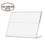 TUKA [10x] Présentoirs de table A5 Paysage, transparent acrylique 2mm d'épaisseur, L-Stand Inclinés Porte-Brochures Porte Menu S