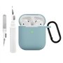 Étui en Silicone Compatible avec Les AirPods 2 1 avec kit de Nettoyage