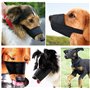 Amacoam Muselière pour Chiens 7 Pièces en Nylon - Sécurité Respirante Réglable pour Petit, Moyen et Grand Chien - Anti-Aboiement