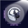 Casque De Boule Disco en Verre Miroir - Avec Visière Rétractable, Casquette De Casque Disco en verre miroir argenté pailleté pou