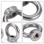 Écrou à Oeil de Levage M4 12Pcs Écrou à Anneau Femelle Acier Inoxydable Écrou Fileté Femelle en Forme Danneau de Quincaillerie p