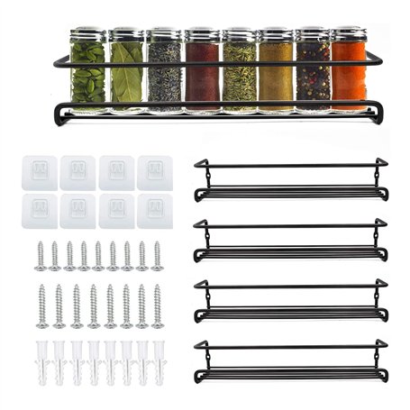 Lot de 4 Porte-épices Murale