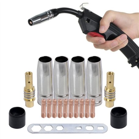Lot de 19 brûleurs à souder MIG MAG - Pièces d'usure pour 15AK MB15