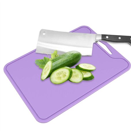 Planche à découper Planche à découper en silicone de qualité alimentaire À la maison Utilisation de la cuisine Pourpre Flexible