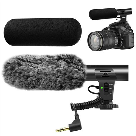 tikysky M-1 Microphone vidéo pour appareil photo reflex numérique