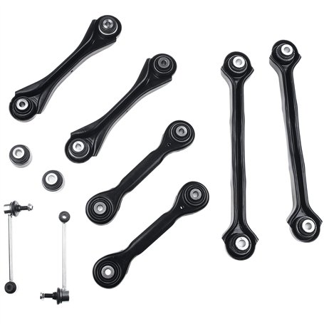 Frankberg Bras de suspension 10-parties Arrière Compatible avec Série 1 E81 E87 2004-2009 Série 3 E90 2004-2009 Série 3 Touring