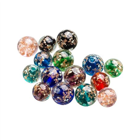 SUPVOX Lot de 20 Perles de Verre fluorescentes Rondes en Verre pour Loisirs créatifs 10 mm