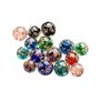 SUPVOX Lot de 20 Perles de Verre fluorescentes Rondes en Verre pour Loisirs créatifs 10 mm