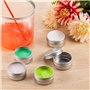 MaoNativey 10pcs 50ml Pot en Aluminium Argenté avec avec Couvercle Petite Boîte Métale Cosmétique Vide Conteneurs Rondes pour Éc